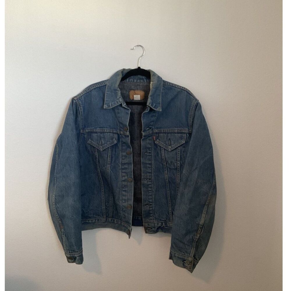 Vintage 70s Levis 70505 0317 Blanket Lined Trucker Jacket Type III USA 46L